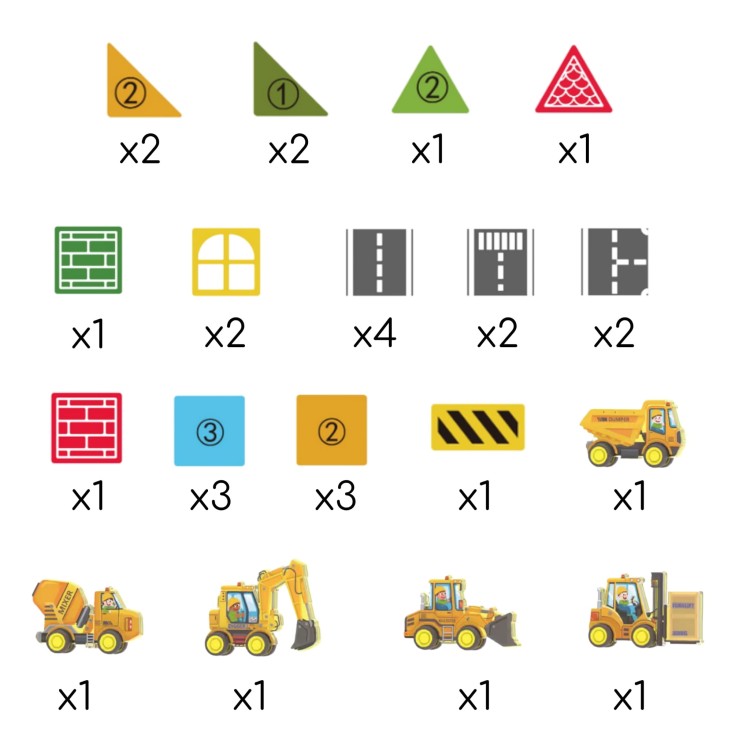 Woopie Zestaw Klocków Magnetycznych z Pojazdami Budowlanymi