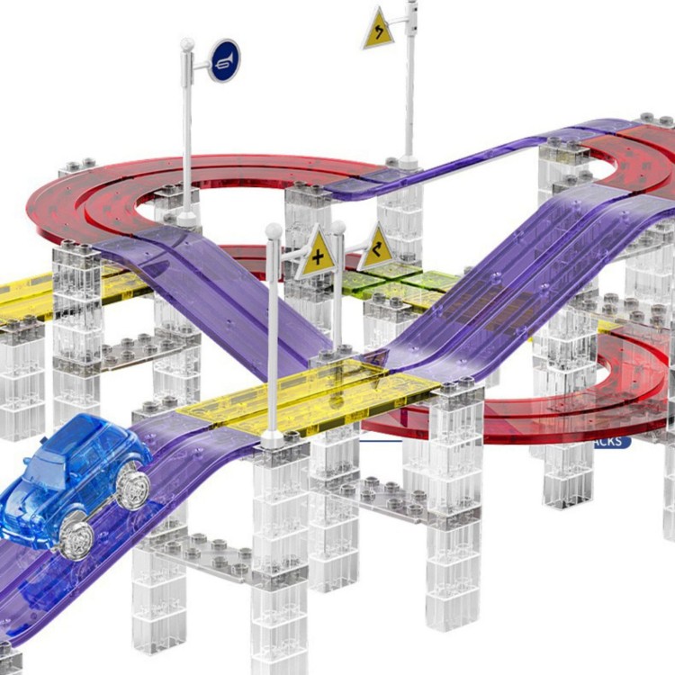 Magnetyczny Tor Samochodowy Wyścigowy + Autko 76 el.