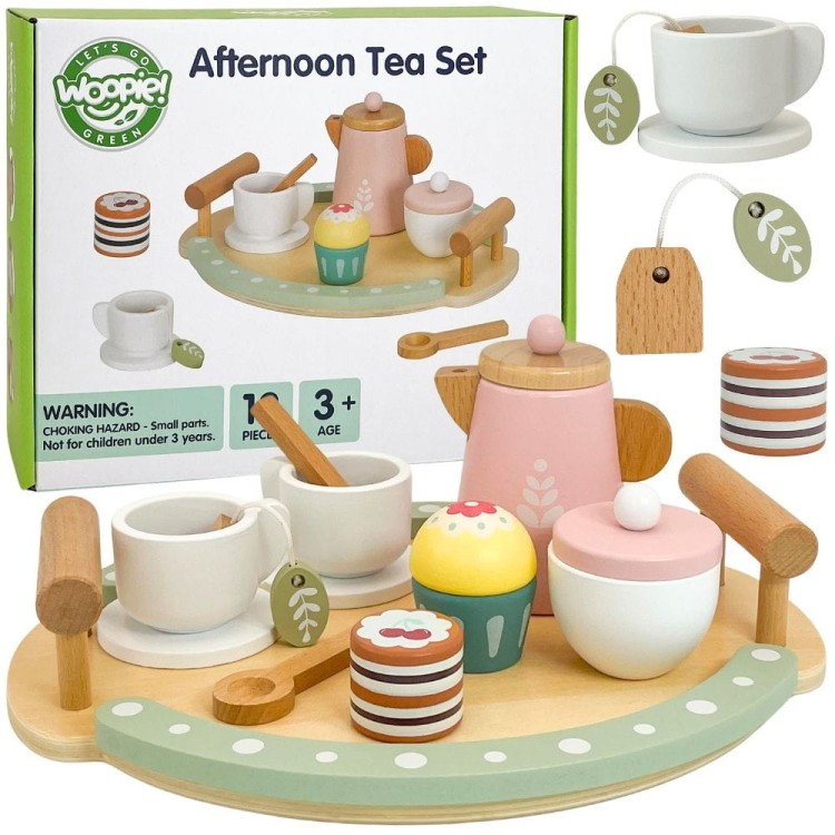 Drewniany Zestaw do Herbaty i Kawy 12 el. FSC