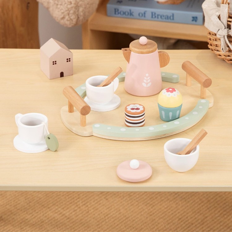 Drewniany Zestaw do Herbaty i Kawy 12 el. FSC