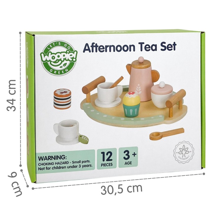 Drewniany Zestaw do Herbaty i Kawy 12 el. FSC