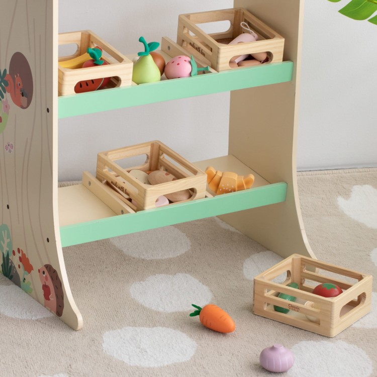 Zestaw Drewnianych Wypieków w Koszyku 6 el.