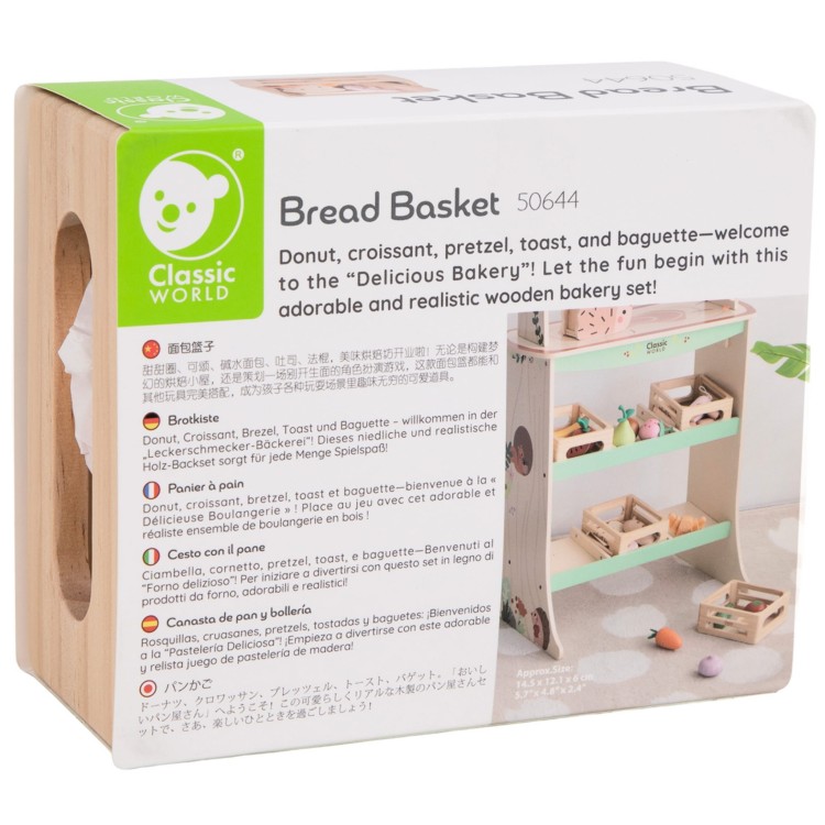 Zestaw Drewnianych Wypieków w Koszyku 6 el.