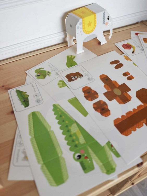 WOOPIE ART&FUN Zestaw Kreatywny Origami 3D Zrób to Sam 10 Zwierzaków