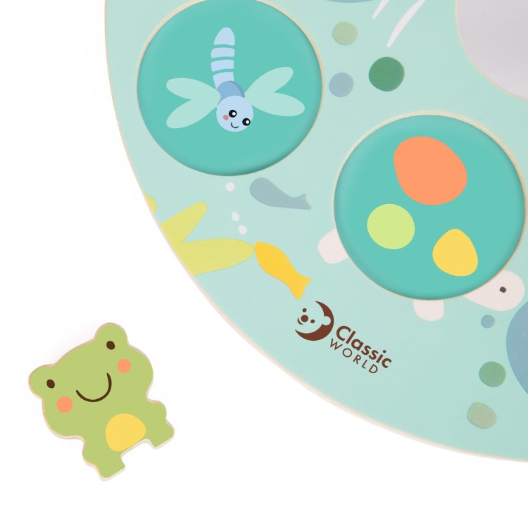 CLASSIC WORLD Gra Sensoryczna Liść Lotosu Dopasuj Kształty i Kolory