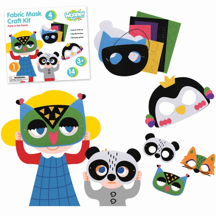 WOOPIE ART&FUN Zestaw Kreatywny Maski Filcowe Zrób to Sam 4 szt.