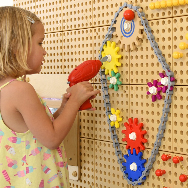 MASTERKIDZ Koła Zębate Zbuduj Własny Mechanizm - Tablica Naukowo-Kreatywna STEM