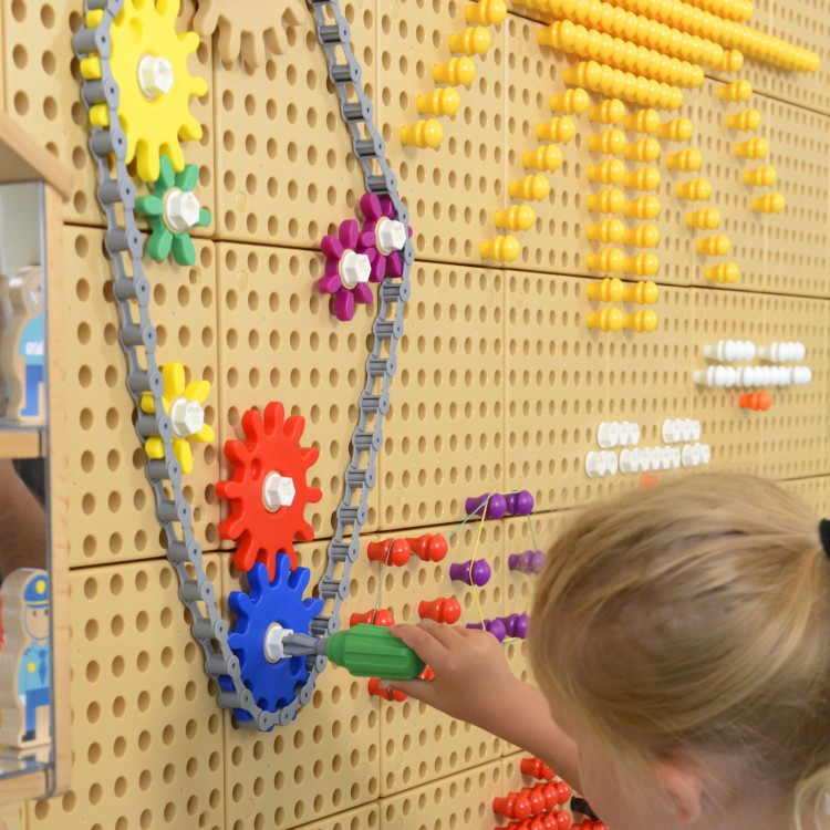 MASTERKIDZ Koła Zębate Zbuduj Własny Mechanizm - Tablica Naukowo-Kreatywna STEM