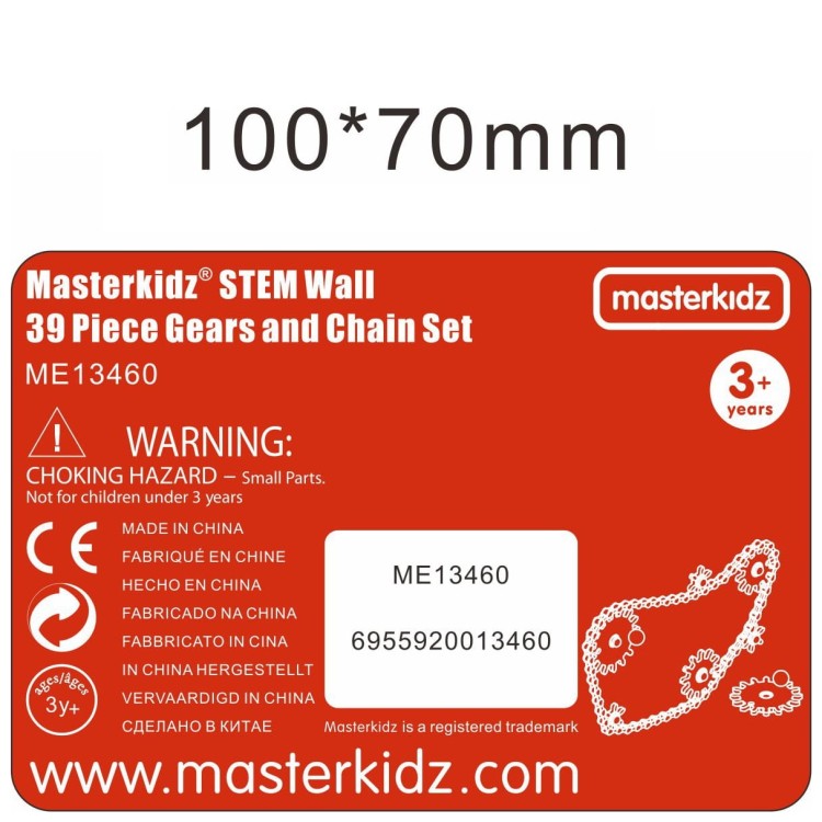 MASTERKIDZ Koła Zębate Zbuduj Własny Mechanizm - Tablica Naukowo-Kreatywna STEM