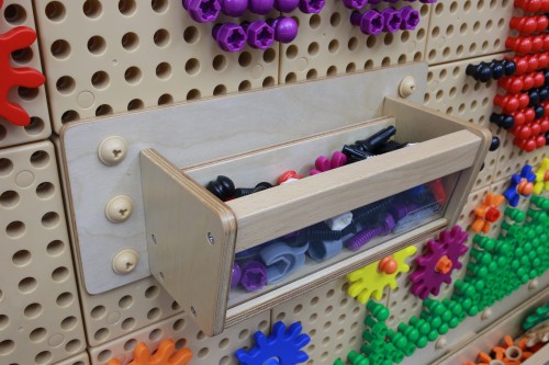 MASTERKIDZ Pojemnik Na Akcesoria Przezroczysta Ścianka - Tablica Naukowo-Edukacyjna STEM