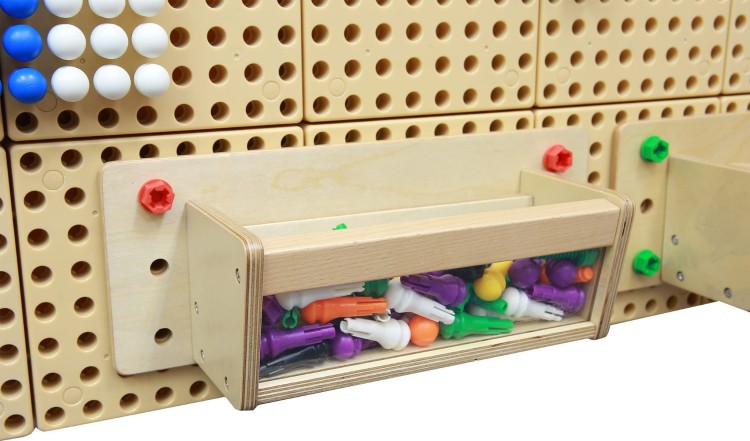 MASTERKIDZ Pojemnik Na Akcesoria Przezroczysta Ścianka - Tablica Naukowo-Edukacyjna STEM