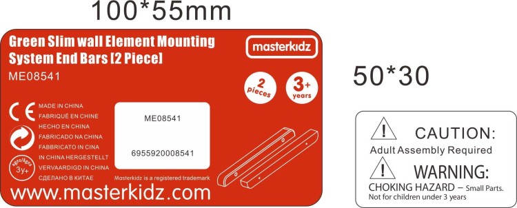 MASTERKIDZ Ramka Montaż Tablicy Belki Krawędzie Boczne 2 Sztuki