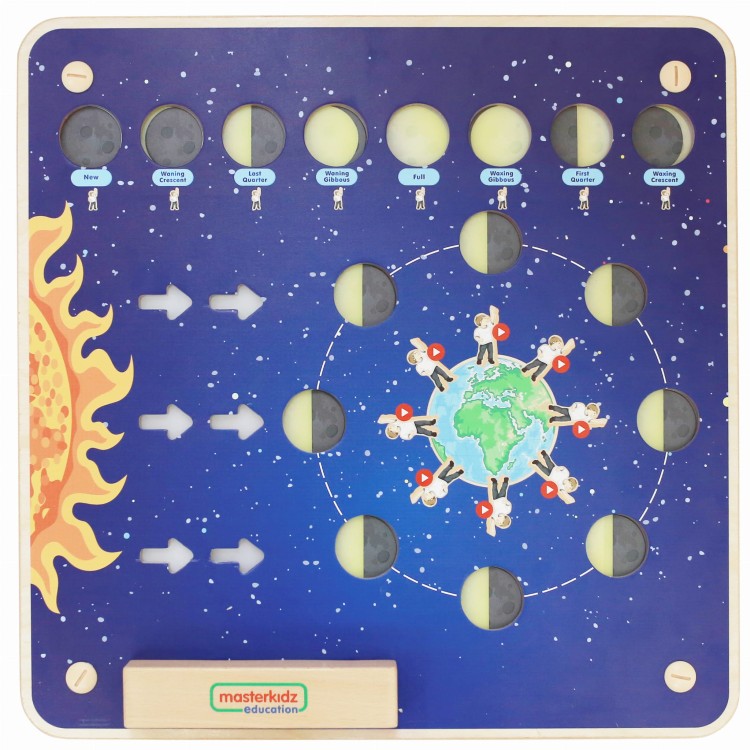 MASTERKIDZ Tablica Edukacyjna Fazy Księżyca Montessori