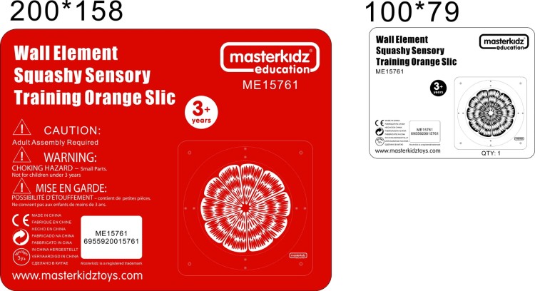 MASTERKIDZ Tablica Edukacyjna Sensoryczna Pomarańcza