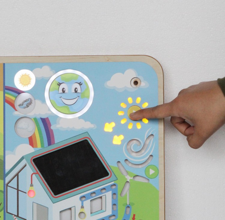 MASTERKIDZ Tablica Edukacyjna Energia Odnawialna i Nieodnawialna Montessori