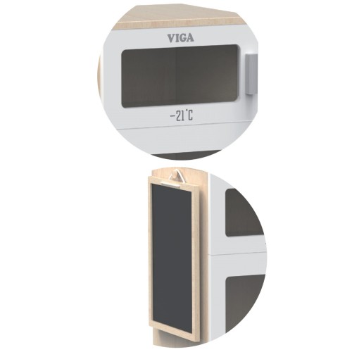 Viga Drewniana Lodówka Z Tablicą Kredową