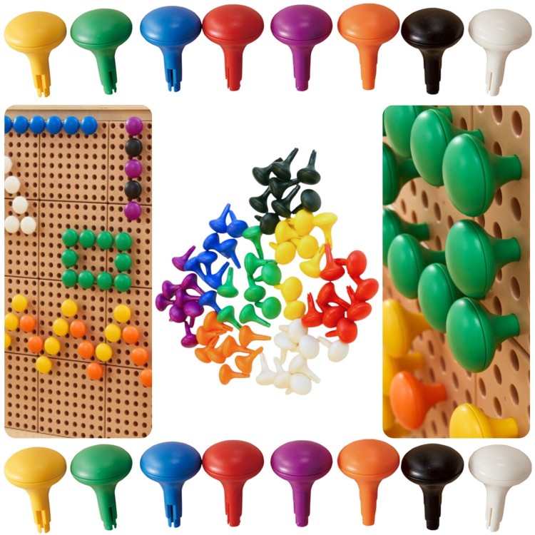 MASTERKIDZ Kolorowe Kołeczki Jumbo do Tablicy STEM 64 Szt. - 8 Kolorów