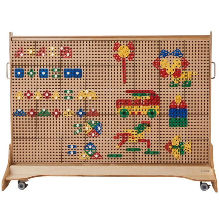 MASTERKIDZ Zestaw Geometrycznych Kształtów Klocków do Paneli Ściennych STEM 260 el.