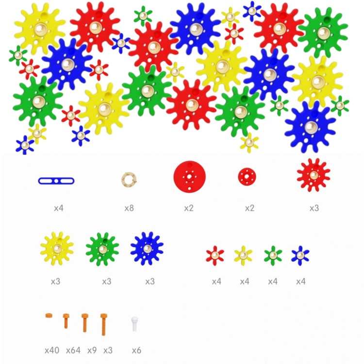 MASTERKIDZ Zestaw Akcesoriów Mix Koła Zębate do Paneli Ściennych STEM 198 el.