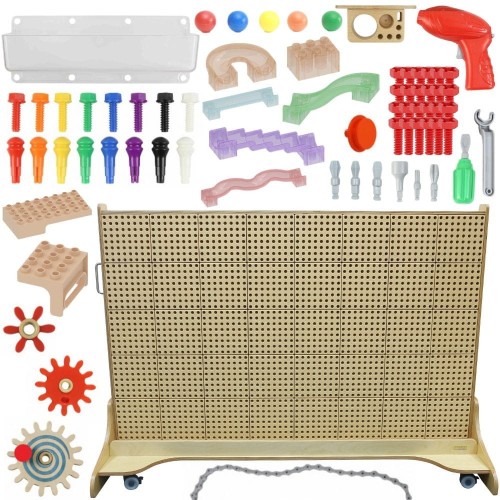 MASTERKIDZ Wolnostojąca Tablica Naukowa Kreatywna STEM 166 x 125 + Zestaw Akcesoriów