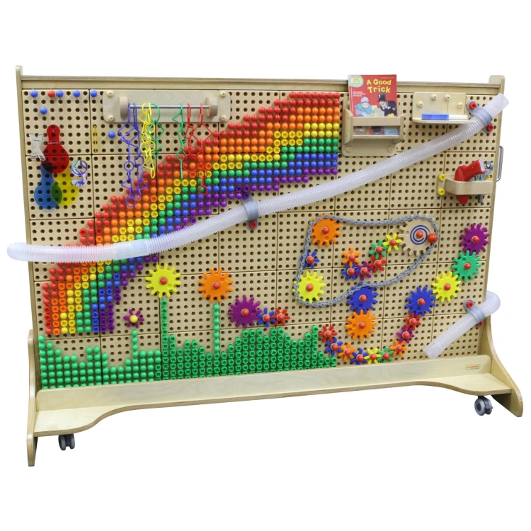 MASTERKIDZ Wolnostojąca Ściana STEM + Akcesoria Kołki Tace Klocki Narzędzia