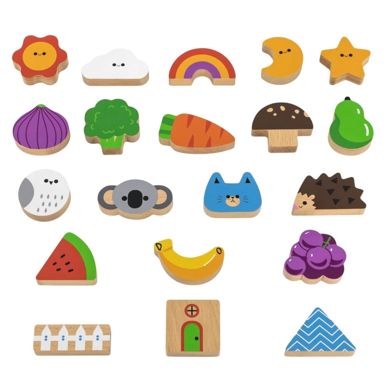 VIGA Drewniana Gra W Ciemno Losowanie Wzorów