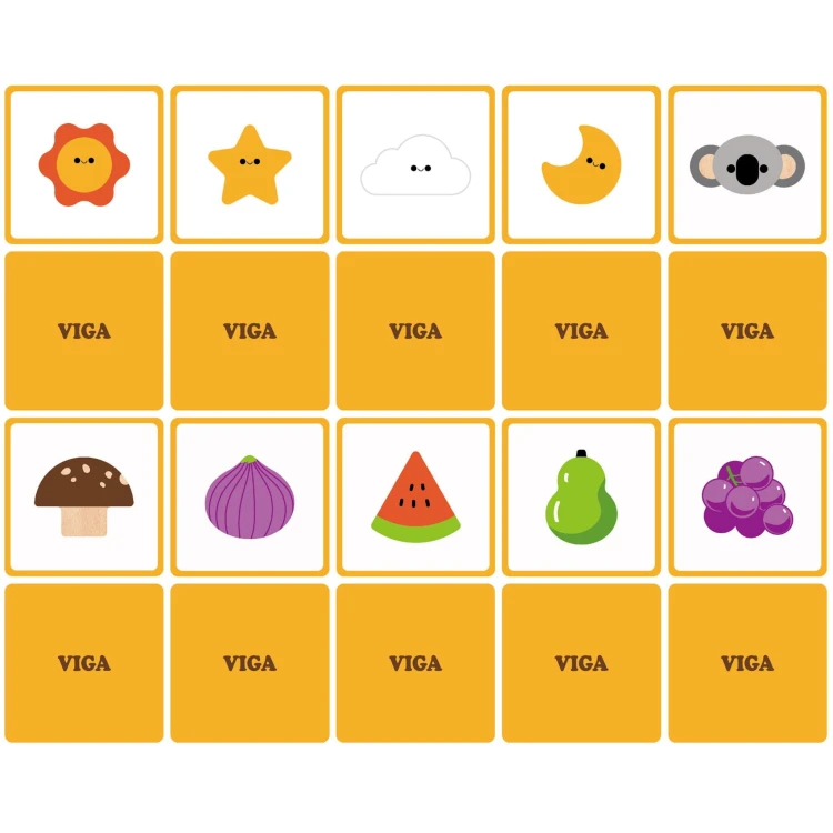 VIGA Drewniana Gra W Ciemno Losowanie Wzorów