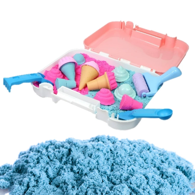 WOOPIE Zestaw Piasek Kinetyczny Lody w Walizce 1kg + Akcesoria