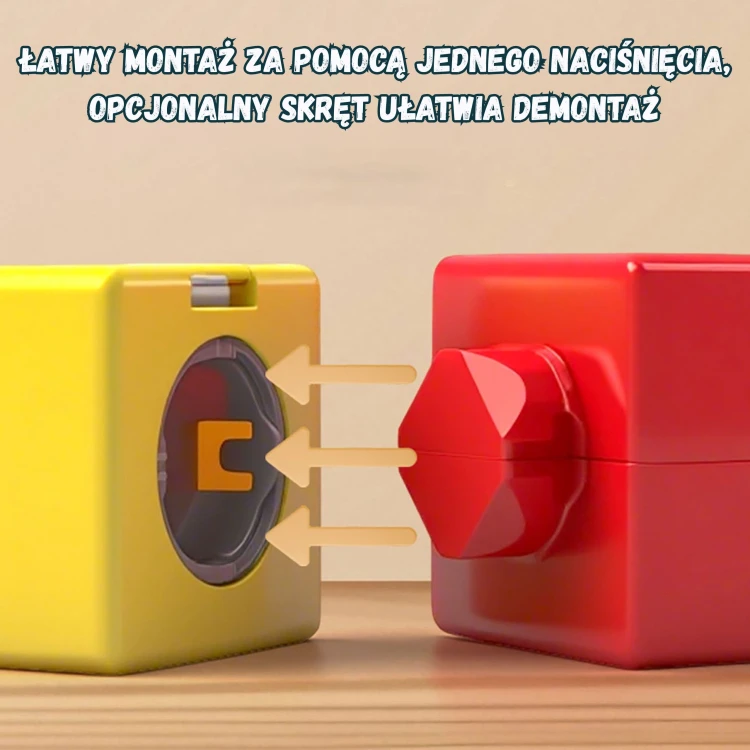 WOOPIE Magiczna Kolejka Kostkowa Klocki Konstrukcyjne Tor Antygrawitacyjny Magnetyczny 32el.