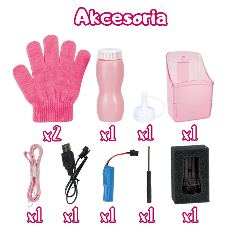 WOOPIE Magiczny Pistolet Na Bańki z Dymem Maszynka Do Baniek Jednorożec