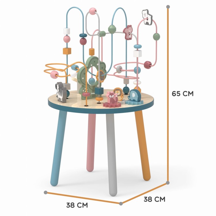 VIGA PolarB Drewniany Stolik Edukacyjny Manipulacyjny Przeplatanka Montessori