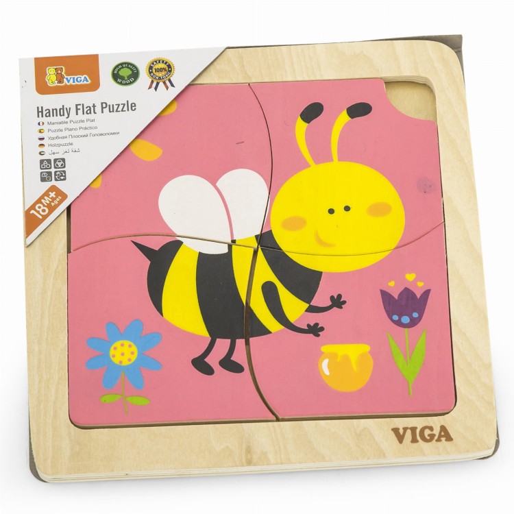 VIGA Poręczne Drewniane Puzzle Pszczoła