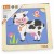 VIGA Poręczne Drewniane Puzzle Krówka