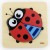 VIGA Pierwsze drewniane Puzzle maluszka Biedronka