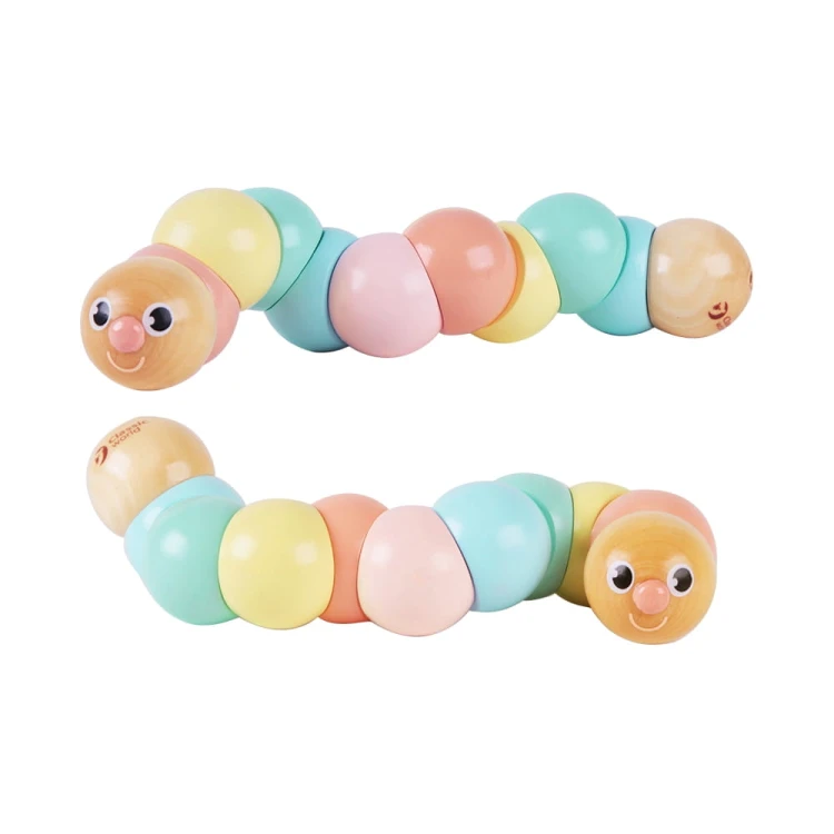 CLASSIC WORLD Drewniana Gąsienica Kolorowa do Zginania i Skręcania