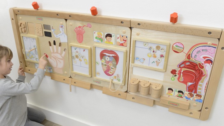 MASTERKIDZ Tablica Edukacyjna Zmysł Dotyku Montessori