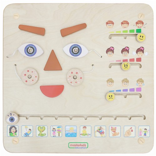MASTERKIDZ Tablica Edukacyjna Jak Się Czujesz? Nauka Emocji Montessori