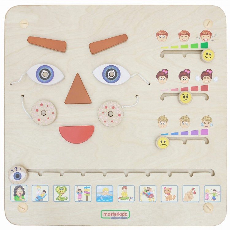 MASTERKIDZ Tablica Edukacyjna Jak Się Czujesz? Nauka Emocji Montessori