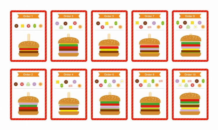 WOOPIE GREEN Drewniany Burger Restauracja Układanka dla Dzieci 15 el. Certyfikat FSC