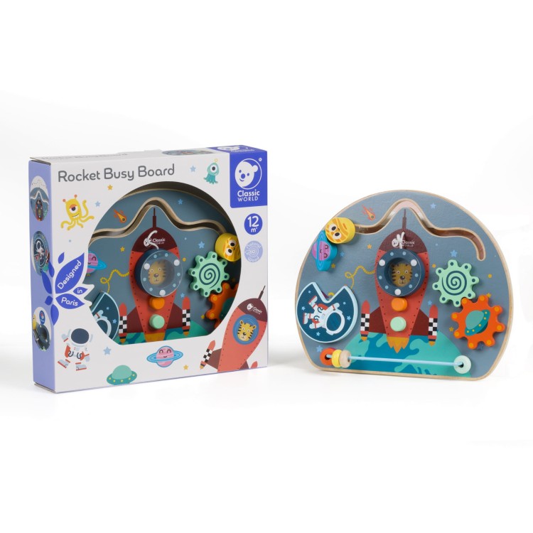 CLASSSIC WORLD Tablica Manipulacyjna Wielofunkcyjna 6w1 Rakieta
