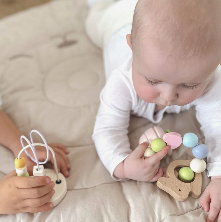 CLASSIC WORLD Pastelowy Zestaw Motoryczny dla Niemowląt Box Pierwsze Zabawki od Urodzenia