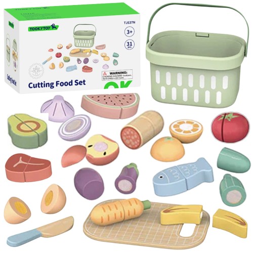 TOOKY TOY Drewniany Zestaw Żywność Warzywa Owoce