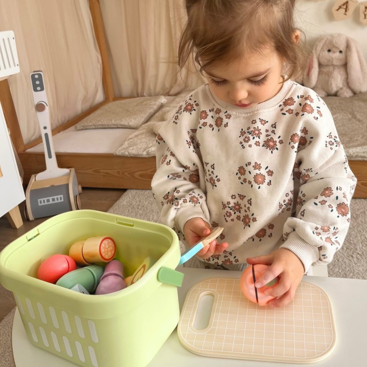 TOOKY TOY Drewniany Zestaw Żywność Warzywa Owoce