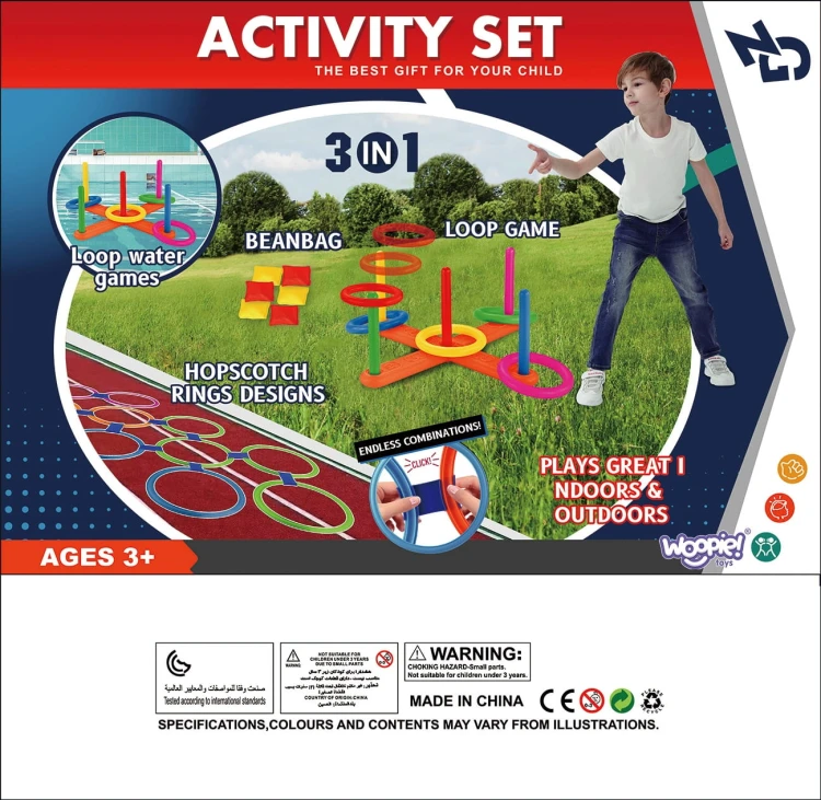 WOOPIE Zestaw 3w1 Serso Gra w Klasy Cornhole Rzut do Celu Woreczkami