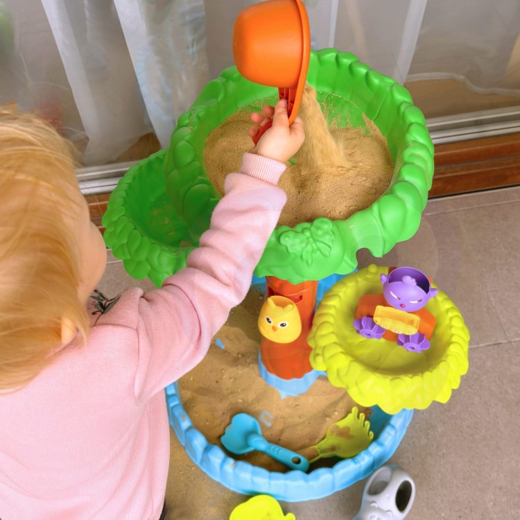 WOOPIE Stolik Wodny 2w1 Piaskownica Wesołe Drzewko 8 akc.