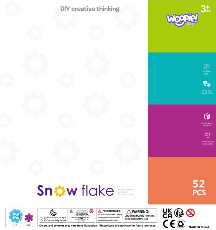 WOOPIE Klocki Konstrukcyjne Wafle Jeżyki 52 el.