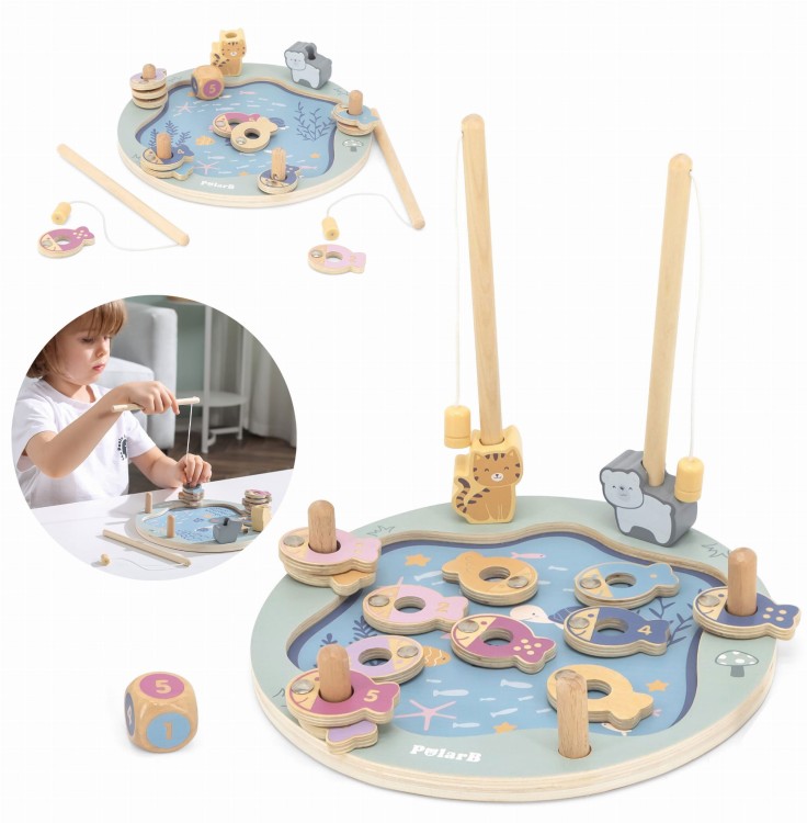 Drewniana Gra Łowienie Rybek VIGA PolarB