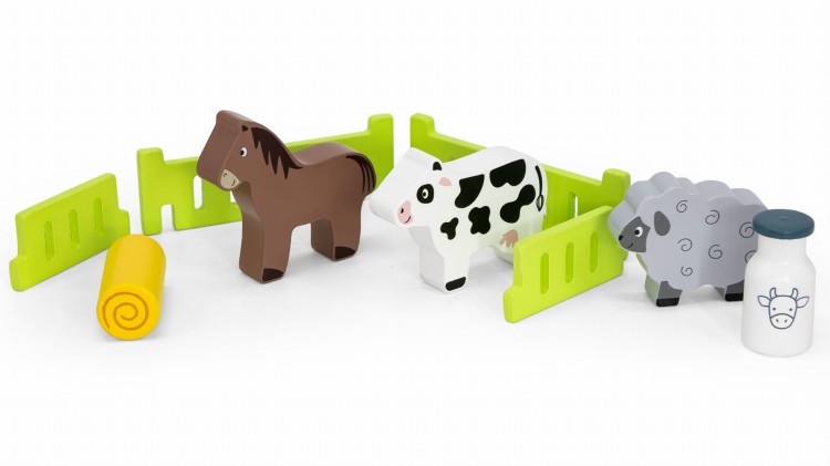 Traktor Drewniany Zwięrzatka Farma Zagroda VIGA