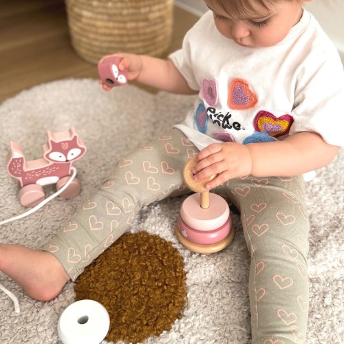 Zestaw Lisek Drewniana Piramidka + Lisek do Ciągnięcia VIGA PolarB