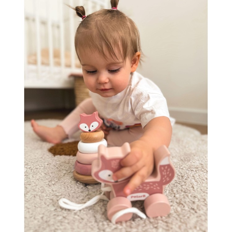 Zestaw Lisek Drewniana Piramidka + Lisek do Ciągnięcia VIGA PolarB